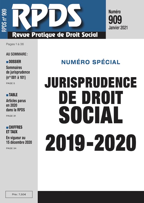 RPDS 909 - Jurisprudence de droit social