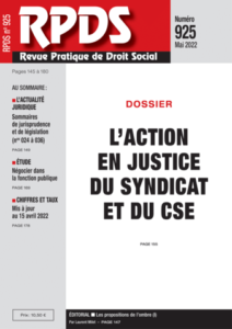 RPDS 925 - L'action en justice du syndicat et du CSE