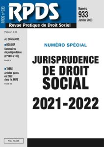 RPDS 933 - Jurisprudence de droit social 2021-2022