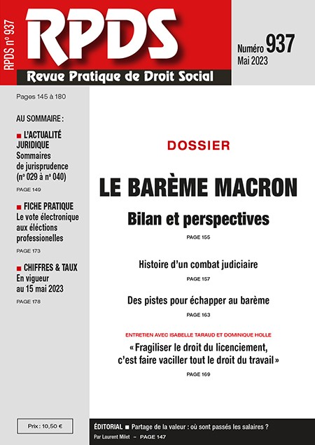 RPDS 937 - Le barème Macron
