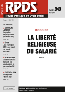 RPDS 949 - La liberté religieuse du salarié