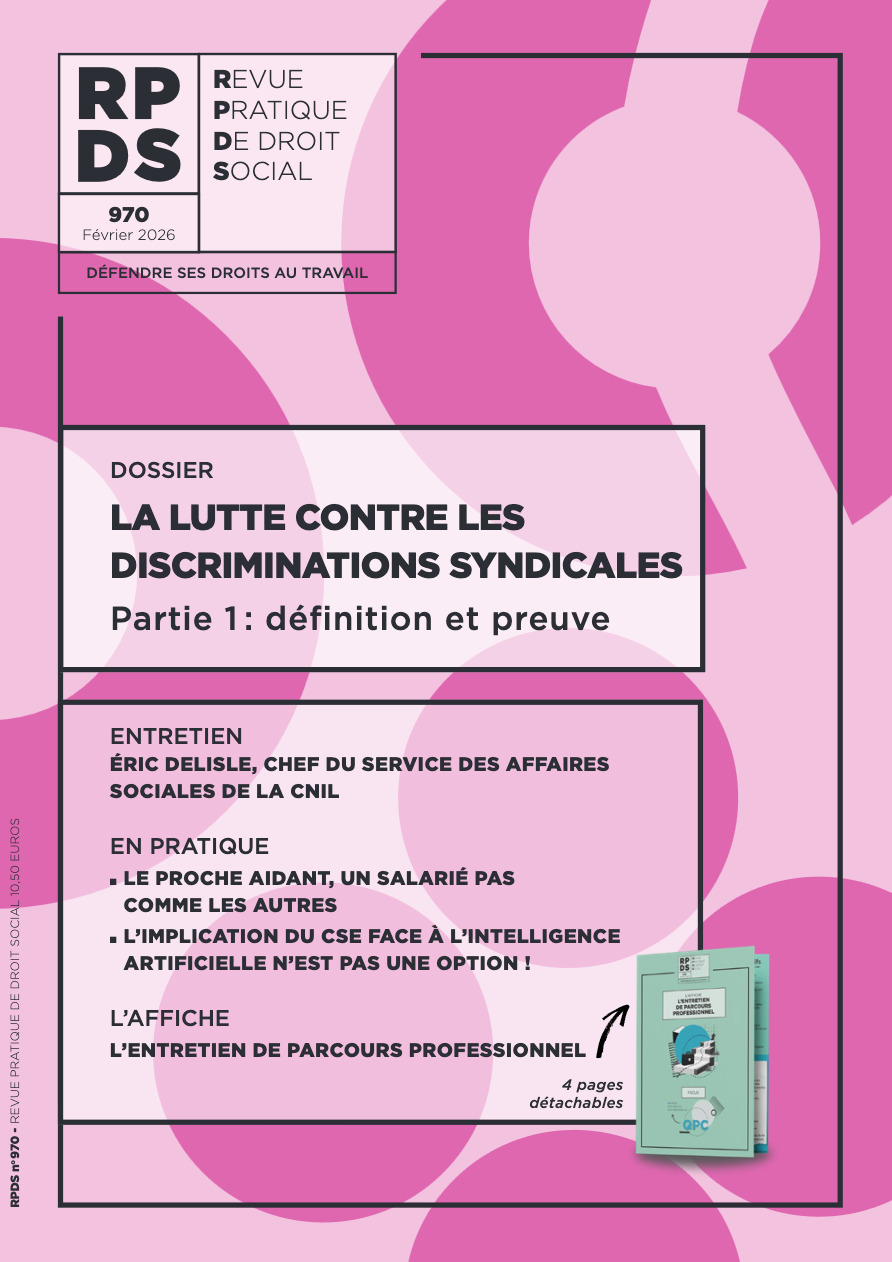 RPDS_970_La lutte contre les discriminations syndicales_Partie 1 : définition et preuve