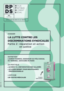 RPDS_971_La lutte contre les discriminations syndicales_Partie 2 : réparation et action en justice