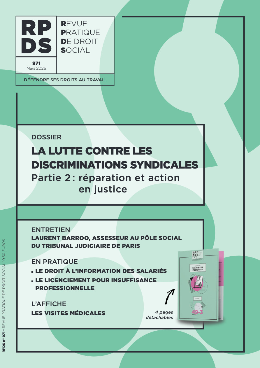 RPDS_971_La lutte contre les discriminations syndicales_Partie 2 : réparation et action en justice