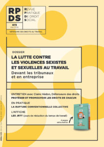 RPDS 973 - La lutte contre  les Violences sexistes  et sexuelles au travail - Devant les tribunaux  et en entreprise